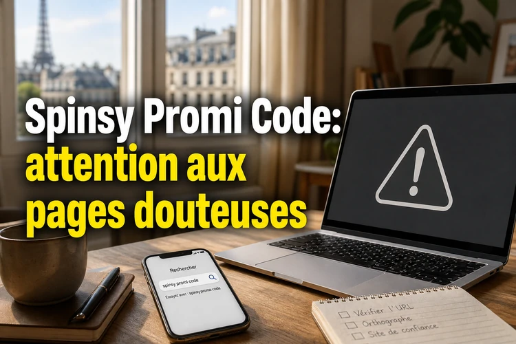 Spinsy Promi Code: faute de frappe et risque de pages douteuses